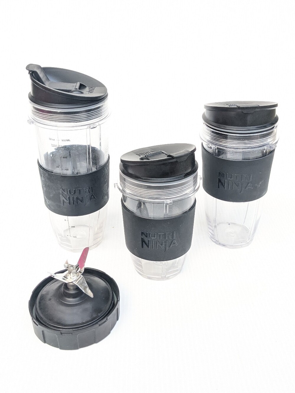 Nutri Ninja Replacement Smoothie Cups Lids And And Blade Set